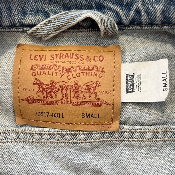 Levi's | Vintage 70517 Trucker Light Wash Denim Vest Small 90s Classic Western - Picture 5 of 10